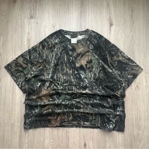Vintage Jerzees Outdoor Tee 2XL Camo Realtree Fish Hunting Outdoor Y2K Gorpcore